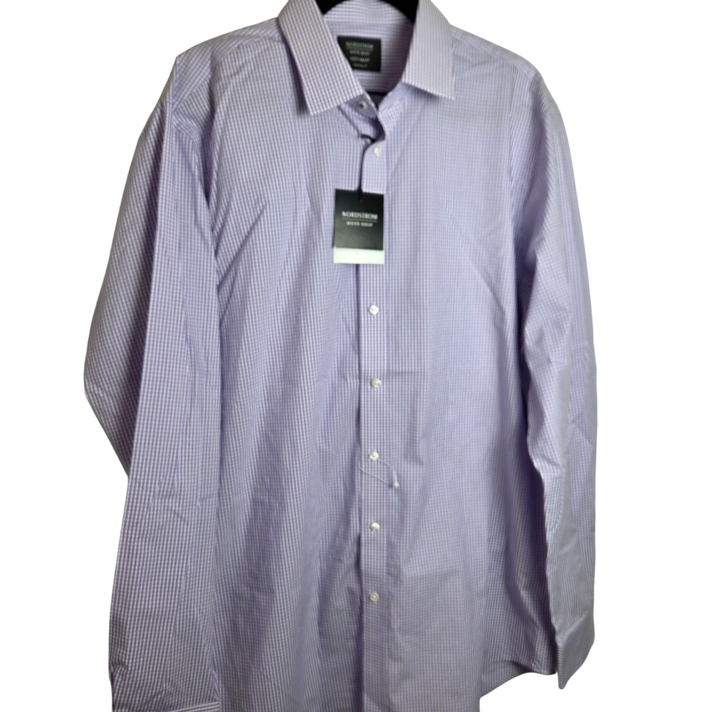 NWT‎ Nordstrom Tech Smart Traditional Fit Dress Shirt Gingham Check Business